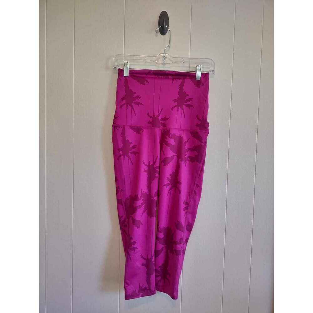 Pure Barr | Women's Pink Gemini High Waisted Cropped Leggings Size Small